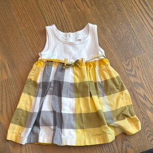 Charming Yellow Plaid Kids Dress